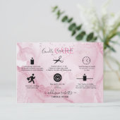 Roze anesthesieklade bedankkaart (Staand voorkant)