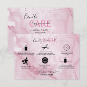 Roze anesthesieklade bedankkaart (Voorkant / Achterkant)