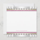 Roze Angel Baby Meisje Douche Kaart (Achterkant)