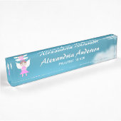 Roze Angel Desk Naambordje
