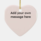 Roze Angel Heart Baby's eerste Kerstmis Keramisch Ornament (Achterkant)