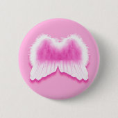 Roze Angel Wings 2¼ Inch Round Button (Voorkant)