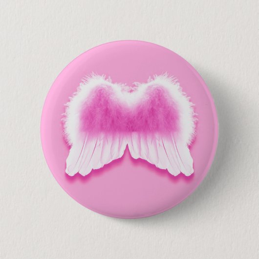 Roze Angel Wings 2¼ Inch Round Button (Voorkant)
