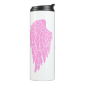 Roze Angel Wings - Gepersonaliseerd Thermosbeker (Gedraaid links)