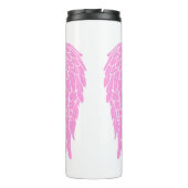Roze Angel Wings - Gepersonaliseerd Thermosbeker (Achterkant)