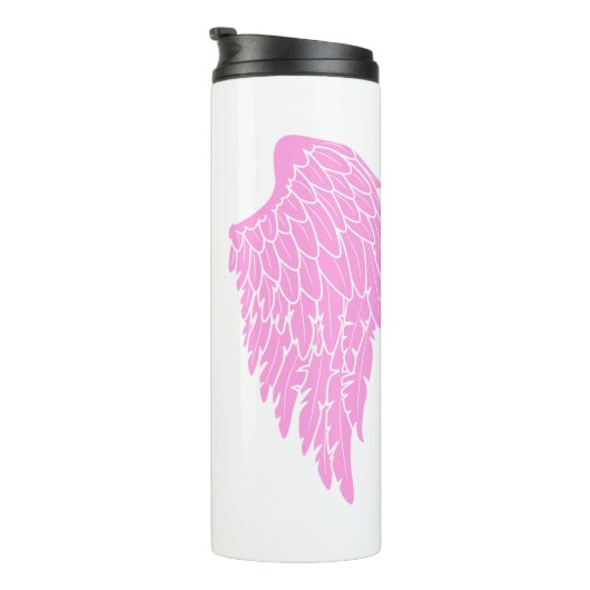 Roze Angel Wings - Gepersonaliseerd Thermosbeker (Geroteerd rechts)