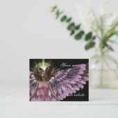 Roze Angel-zakkaartsjabloon Visitekaartje (Staand voorkant)
