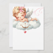Roze Angelic Silhouettes Heaven Sent Baby shower Kaart (Achterkant)