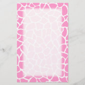 Roze Animal Print Giraffe Pattern Briefpapier (Voorkant)