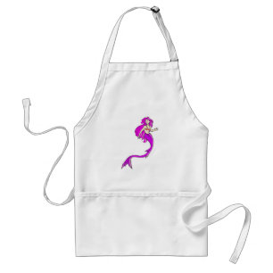 roze anime stijl zeemeermin standaard schort