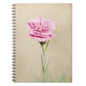 Roze Anjer Bloem Art Journal Notitieboek (Voorkant)