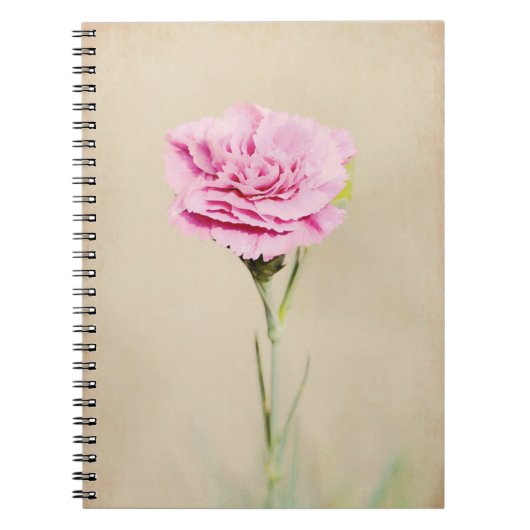 Roze Anjer Bloem Art Journal Notitieboek (Voorkant)