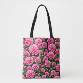 Roze Anjer Bloem Canvas tas (Voorkant)