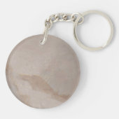 Roze Anjer Bloem Goud Sleutelhanger (Achterkant)