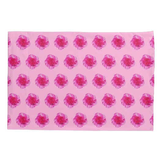 Roze anjer bloem naadloos patroon op kussensloop (Achterkant)