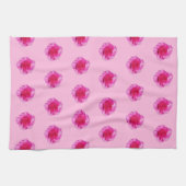Roze anjer bloem naadloos patroon op theedoek (Horizontaal)