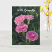 Roze Anjer Bloem Tuin Kunst Sympathie Kaart (Gele Bloem)