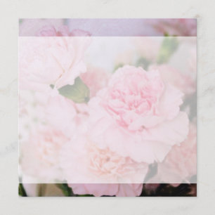 roze anjer bloemen alle feest lege uitnodigingen