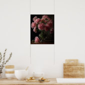 Roze Anjer Bloemen Kunst Print Poster (Keuken)