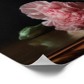 Roze Anjer Bloemen Kunst Print Poster (Hoek)