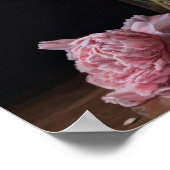 Roze Anjer Bloemen Kunst Print Poster (Hoek)