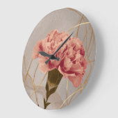 Roze Anjer Bloemig Goud Grote Klok (Hoek)