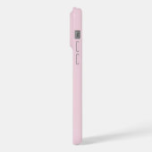 Roze Anjer Botanische Aquarel Aangepaste Naam iPhone Hoesje (Linkerkant)