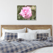 Roze anjer canvas afdruk (Insitu (Slaapkamer))