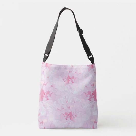 Roze anjer crossbody tas (Achterkant)