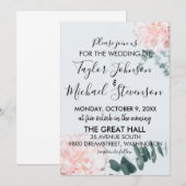 Roze anjer en uitnodiging tot weddenschappen (Voorkant / Achterkant)