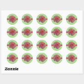 Roze anjer envelop afdichtingen ronde sticker (Vel)
