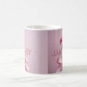Roze Anjer Januari Bloem Klassieke Mok (Center)