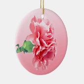 Roze anjer keramisch ornament (Rechts)