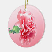 Roze anjer keramisch ornament (Links)