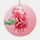 Roze anjer keramisch ornament (Achterkant)