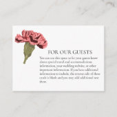 Roze Anjer Luxe Moderne Bloemen Informatiekaartje (Voorkant)