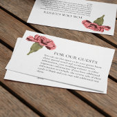 Roze Anjer Luxe Moderne Bloemen Informatiekaartje