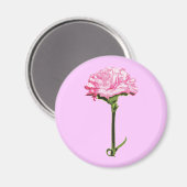 Roze Anjer Magneet (Voorkant / Achterkant)