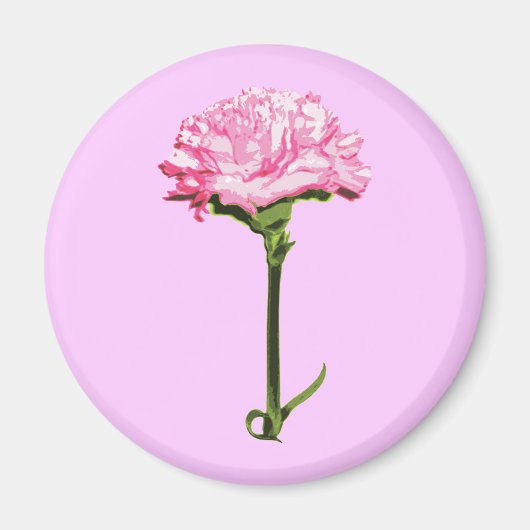 Roze Anjer Magneet (Voorkant)