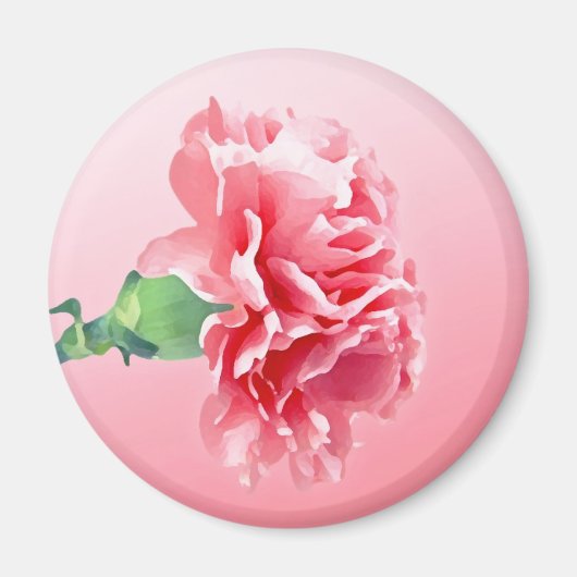Roze anjer magneet (Voorkant)