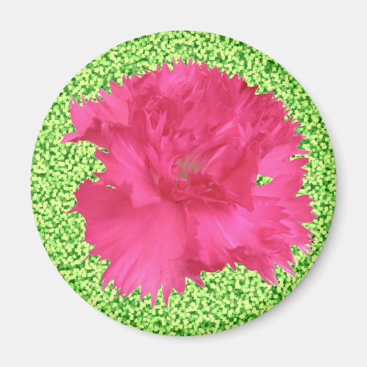 Roze anjer Magnet (Voorkant)