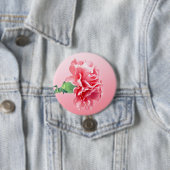 Roze anjer ronde button 7,6 cm (In situ)