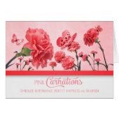 Roze anjer tuin met vlinders blanco (Voorkant Horizontaal)