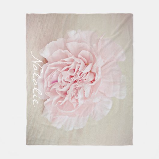  roze anjer van JoMazArt Fleece Deken (Voorkant)