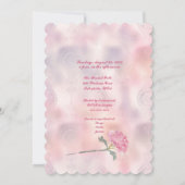 Roze anjer Vrijgezellenfeest Kaart (Achterkant)