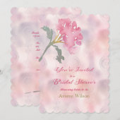 Roze anjer Vrijgezellenfeest Kaart (Voorkant / Achterkant)