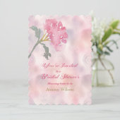 Roze anjer Vrijgezellenfeest Kaart (Staand voorkant)