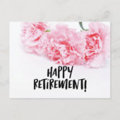 Roze anjerbloem Happy Retirement Briefkaart (Voorkant)