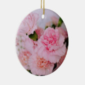  roze anjerbloemen keramisch ornament (Rechts)