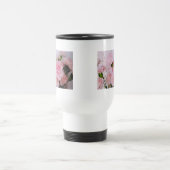  roze anjerbloemen reisbeker (Center)